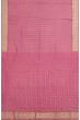 Georgette Vertical Lines Pastel Pink Saree With Bandhani Pallu