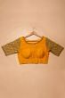 Tussar Plain Readymade Mustard Yellow Blouse