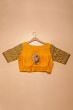 Tussar Plain Readymade Mustard Yellow Blouse