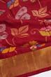 Uppada Silk All Over Jamdani Maroon Saree