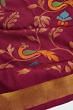 Uppada Silk All Over Jamdani Maroon Saree