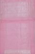 Banarasi Kora Organza Criss Cross Checks Baby Pink Saree