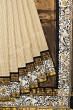 Parsi Gara x Kanchipuram Silk Checks Cream Saree