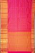 Kanchipuram Silk Zig Zag Lines Pink Saree