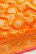 Banarasi Silk Kadwa Jaal Orange Saree