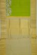 Kanchipuram Silk Plain Parrot Green Saree With Embroidery