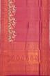 Kanchipuram Silk Brocade Pink Saree With Embroidery