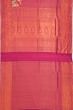 Kanchipuram Silk Brocade Pink Saree With Embroidery