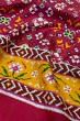 Patan Patola Silk Double Ikat Navaratna Pink Saree