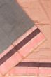 Chettinad Cotton Horizontal Lines Grey Saree