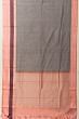 Chettinad Cotton Horizontal Lines Grey Saree