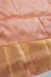 Kanchipuram Silk Jaal Peach Saree