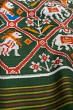 Patan Patola Silk Double Ikat 9 Figure Green Saree