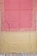 Kanchipuram Silk Brocade Pink Saree With Embroidery