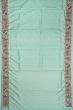 Kanchipuram Silk Brocade Sea Blue Saree With Embroidery Border