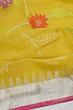 Ponduru Handspun Cotton All Over Jamdani Lemon Yellow Saree