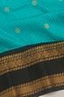 Taranga Gadwal Silk Checks And Butta Sea Blue Saree