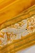 Parsi Gara Banarasi Silk Plain Yellow Saree