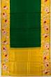 Parsi Gara x Kanchipuram Silk Plain Bottle Green Saree