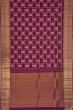 Kanchipuram Silk Checks And Butta Purple Saree