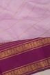 Kanchipuram Silk Veldhari Lines Lavender Saree