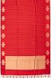 Banarasi Katan Silk Checks Red Saree