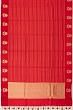 Banarasi Silk Horizontal Lines Red Saree