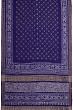 Venkatagiri Cotton Bandhani Dark Blue Saree