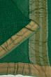 Chiniya Silk Bandhani Bottle Green Saree