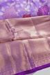 Kanchipuram Silk Jaal With Meenakari Inspired Lavender Saree