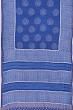 Chanderi Cotton Block Printed Butta Indigo Saree