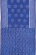 Chanderi Cotton Block Printed Butta Indigo Saree