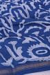 Chanderi Cotton Block Printed Jaal Indigo Saree