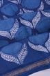 Chanderi Cotton Block Printed Jaal Indigo Saree