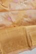 Kanchipuram Silk Jaal And Butta Beige Saree