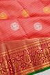 Kanchipuram Silk Checks And Butta Tomato Red Saree