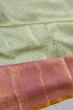 Kanchipuram Silk Tissue Brocade Pista Green Saree