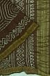 Chanderi Cotton Bandhani Brown Saree