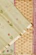 Chanderi Silk Tissue Printed Butta Beige Saree