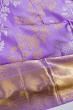 Kanchipuram Silk Leheriya Jaal Lavender Saree