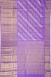 Kanchipuram Silk Checks And Leheriya Lavender Saree