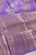 Kanchipuram Silk Checks And Leheriya Lavender Saree