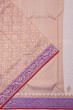 Zari Kota Cotton Tissue Criss Cross Checks And Butta Lilac Saree