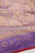 Zari Kota Cotton Tissue Criss Cross Checks And Butta Lilac Saree