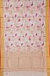 Zari Kota Cotton All Over Jaal White Saree