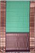 Kanchipuram Silk Horizontal Lines Sea Green Saree