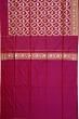 Banarasi Silk Criss Cross Checks And Butta Purple Saree