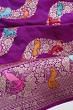 Banarasi Silk Kadwa Jaal Purple Saree