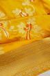 Banarasi Silk Kadwa Jaal Mustard Yellow Saree