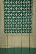 Banarasi Silk Kadwa Jaal And Butta Bottle Green Saree